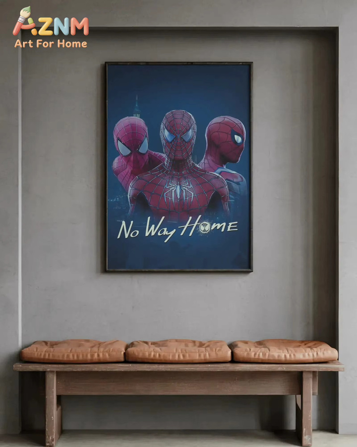 KAYOU Spider-Man: No Way Home Poster, Multiversum Wandbild mit drei Spider-Men, moderner Grafikdruck für deine Superhelden-Raumdekoration, mehrfarbig - Bild 2