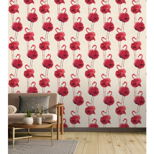 Rasch Selbstklebende Vliestapete Flamazing mit Flamingo-Motiv in Pink und Beige, Breite: 0,53 m, Länge: 6 m - Bild 3