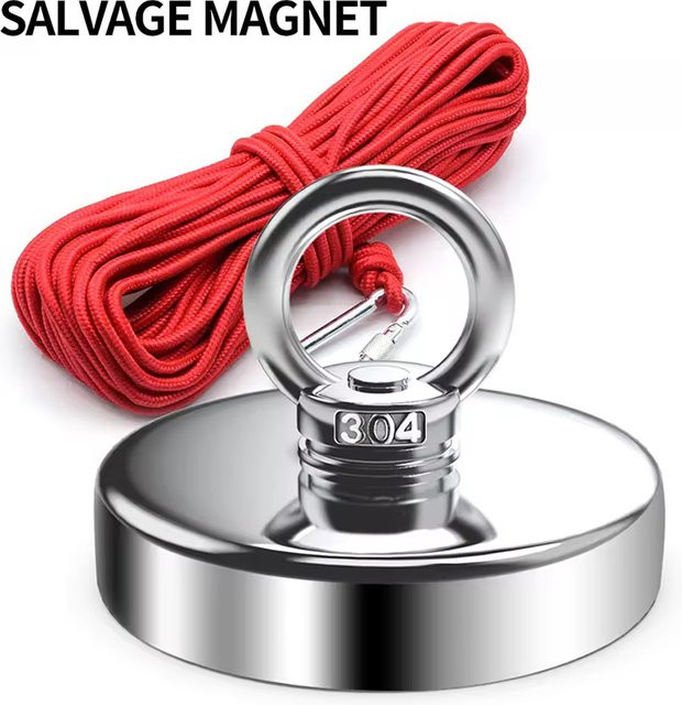Mognot Bergungsmagnet mit Neodym-Magnet und Ringschraube für Meeresangeln und DIY-Montage - Bild 1