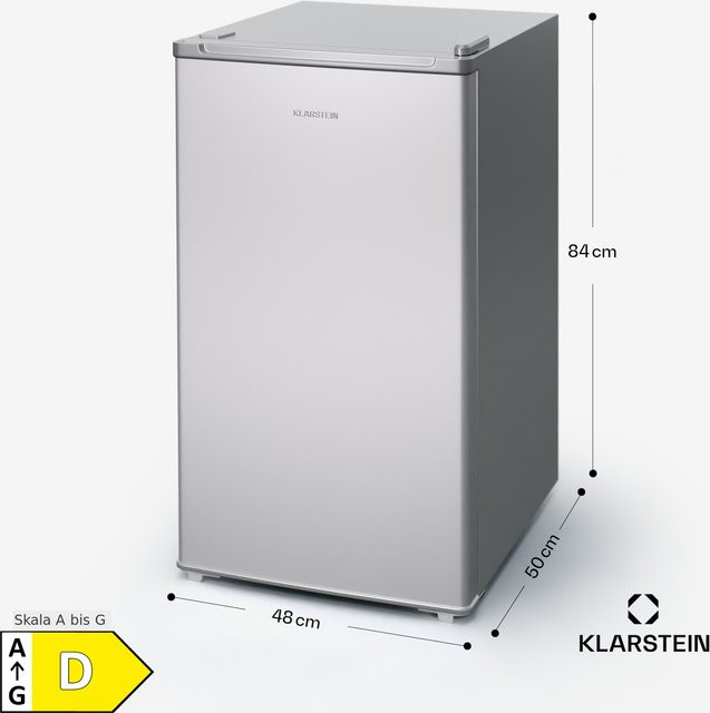Klarstein Cool Cousin Kühl-Gefrier-Kombination in Silver, 70/11 Liter, 40 dB, 2 Ebenen - Bild 1