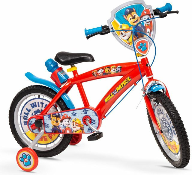 Toimsa Bikes Paw Patrol Kinderfahrrad, 16 Zoll, rot, 5-7 Jahre - Bild 1