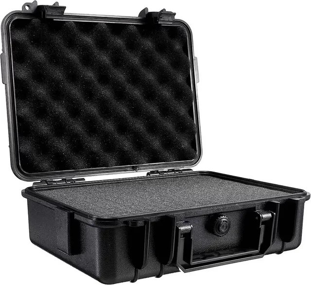 XMSJ Wasserdichte Hard Carry Case Tasche mit Schwamm als Sicherheits Organizer für Werkzeug und Kamera in Schwarz - Bild 1