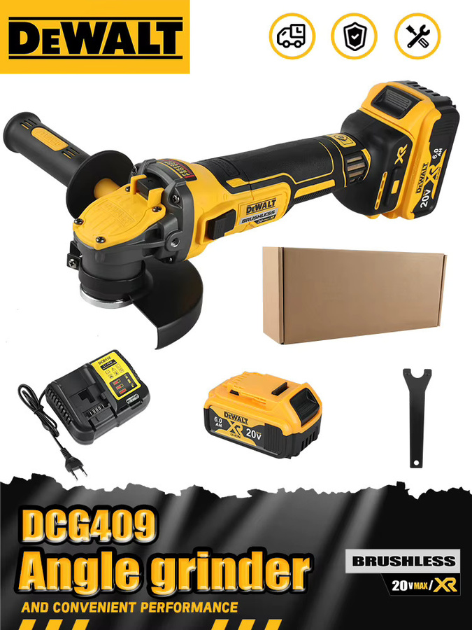 DeWalt Winkelschleifer DCG409, 20 V bürstenloser Akku-Schleifer, Gelb, 125 mm - Bild 6