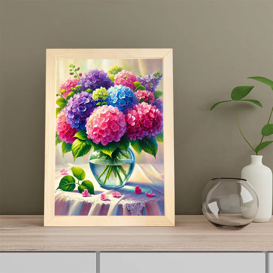 Evershine Kreuzstich-Set Hortensien in Multicolour, Stickerei für Handarbeit, B/H: 30 x 30 cm - Bild 3