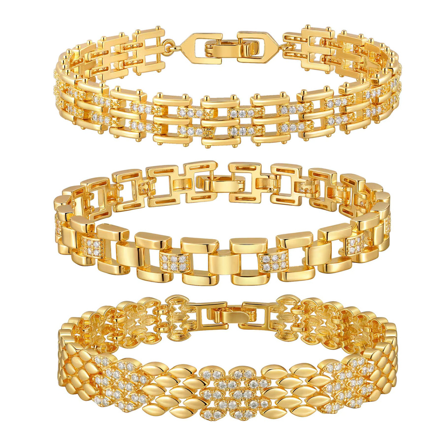 prjewel Armband, Gold, Zirkonia, Damen, Messing - Bild 3