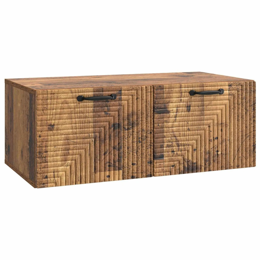 vidaXL Wandmontierter TV-Schrank aus Altholz in Braun, B/H/T: 78,5 x 41 x 30 cm - Bild 2