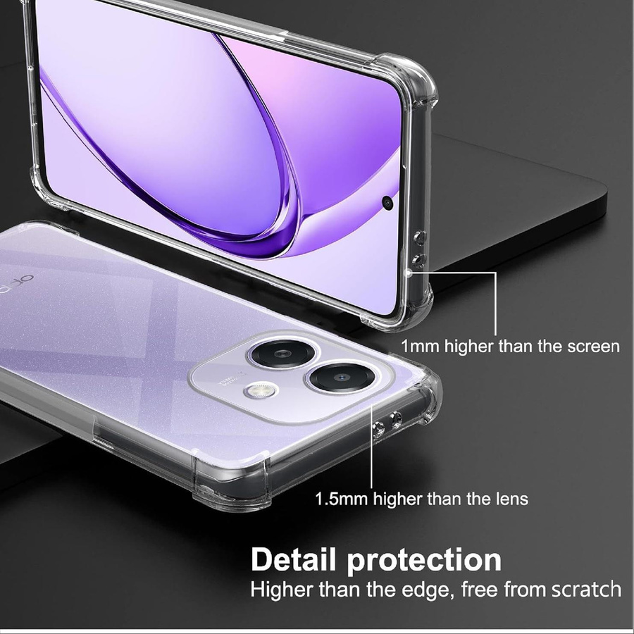 Stoßfeste TPU-Schutzhülle für OPPO A40 A40M A80 A60 5G A3 Pro in Transparent - Bild 3
