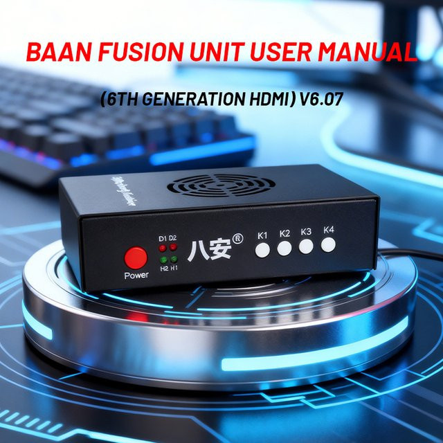 BAAN 6. Generation Fuser Video Overlay Box HDMI Videoprozessor für 2K144 und 1K240 in Schwarz - Bild 1