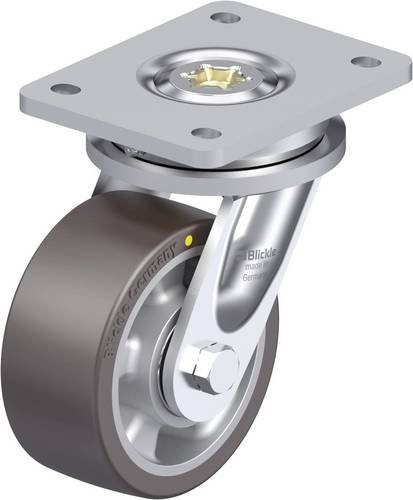 Blickle Schwerlast-Lenkrolle LO-ALST 127K-AS in Silber und Grau mit Aluminiumgehäuse, Rad-Durchmesser: 125 mm, Tragfähigkeit: 450 kg - Bild 1