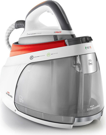 Polti Dampfbügelstation La Vaporella XM84C in Grau, Rot und Weiß mit 2350 W, 15 bar und 1,5 l Wassertank