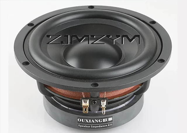 ZJMZYM 6,5 Zoll HiFi-Subwoofer-Lautsprecher mit Aluminiumgussrahmen in Schwarz für Heimkino und Car-Audio-Upgrade - Bild 1