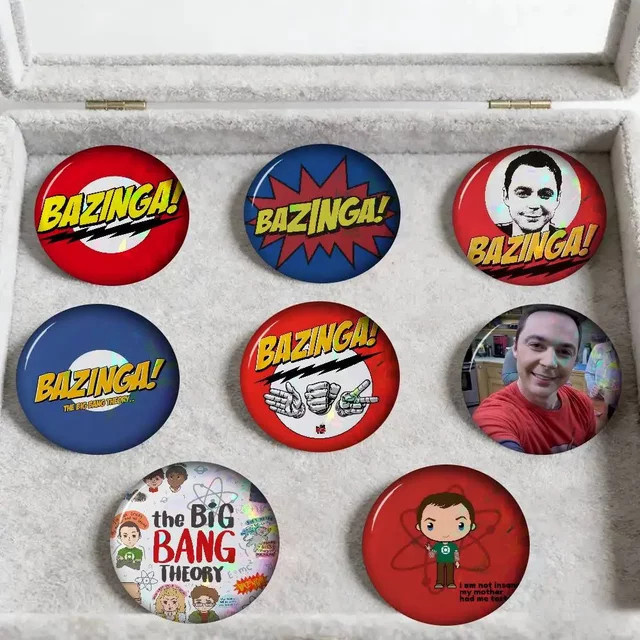 kayou Brosche, The Big Bang Theory Bazinga Cartoon, Metall, Unisex - Bild 1
