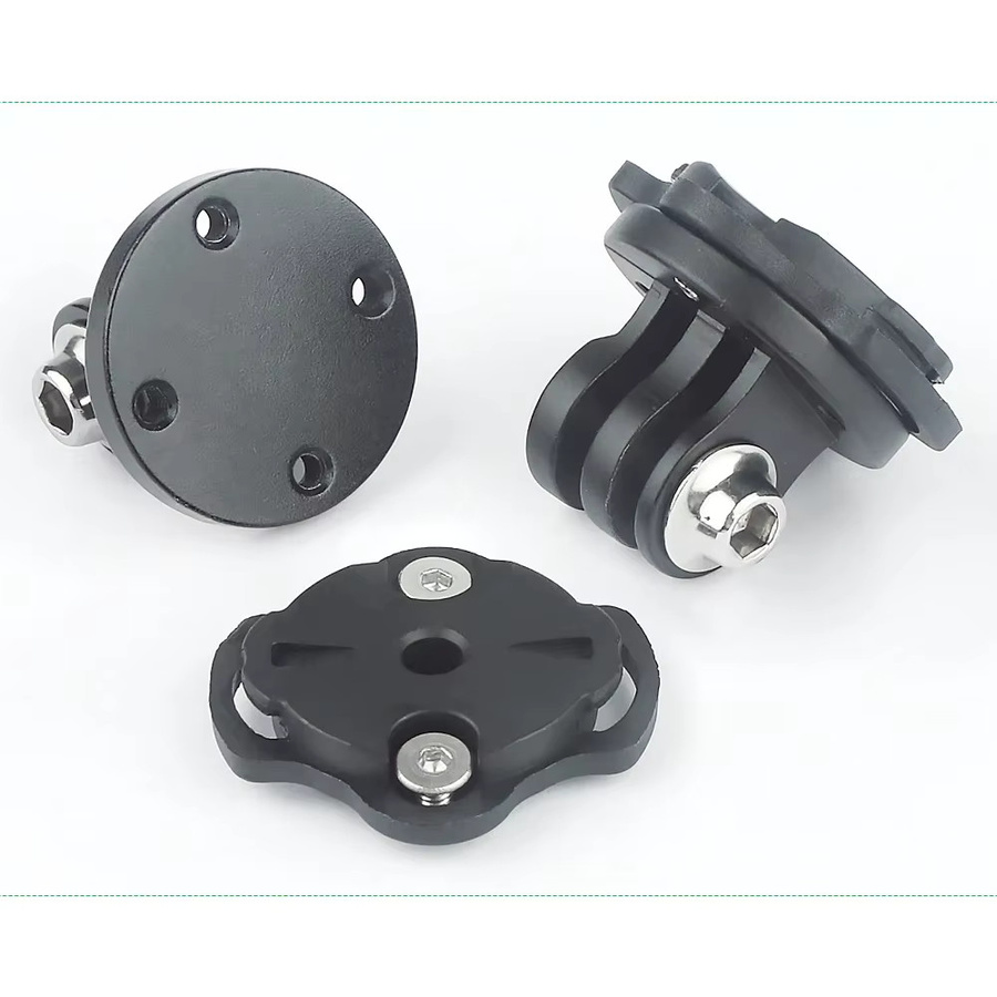 Garmin Concave Female Base Fahrradcomputer-Ständeradapter mit umschaltbarer Richtung, Schnellspanner und GoPro-Halterung in Schwarz - Bild 2