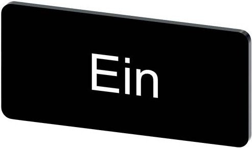 Siemens Bezeichnungsschild 3SU1900-0AC16-0AB0 aus Kunststoff in Schwarz und Weiß, 10 Stück - Bild 1
