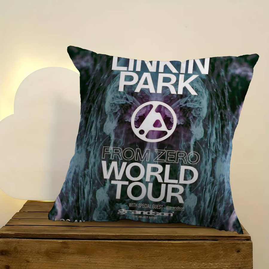 L-Linkin P-Park Heavy Metal Band Kissenbezug aus Peach Skin für Sofa und Auto - Bild 2