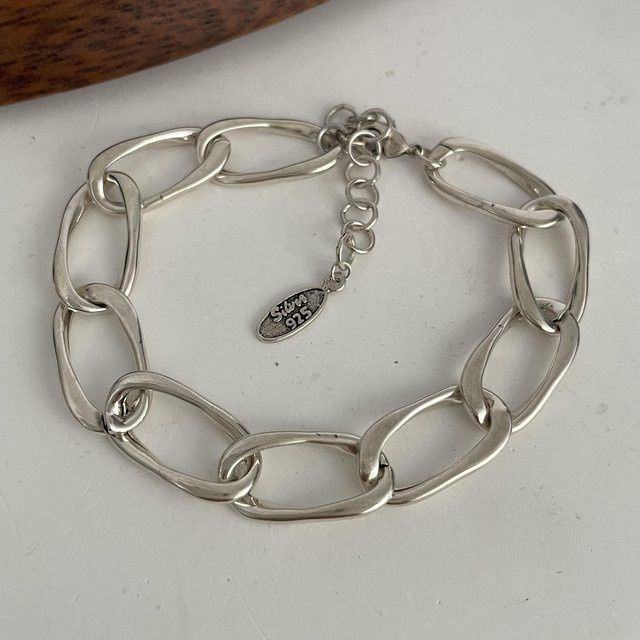 Armband 925 Silber, Herz-Kettenarmband, Damen, Vintage - Bild 1