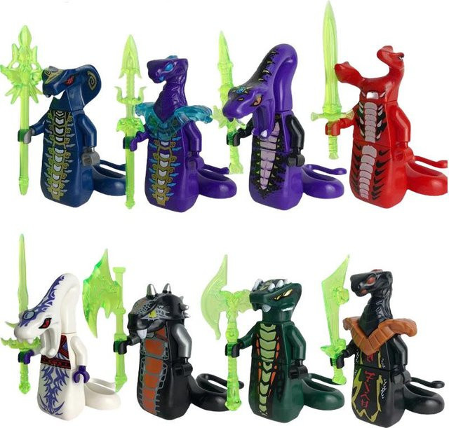 Duke King Film Schlange Basilisk Schildkröten Minifiguren mit Waffen, Bausteine, ab 6 Jahren - Bild 1