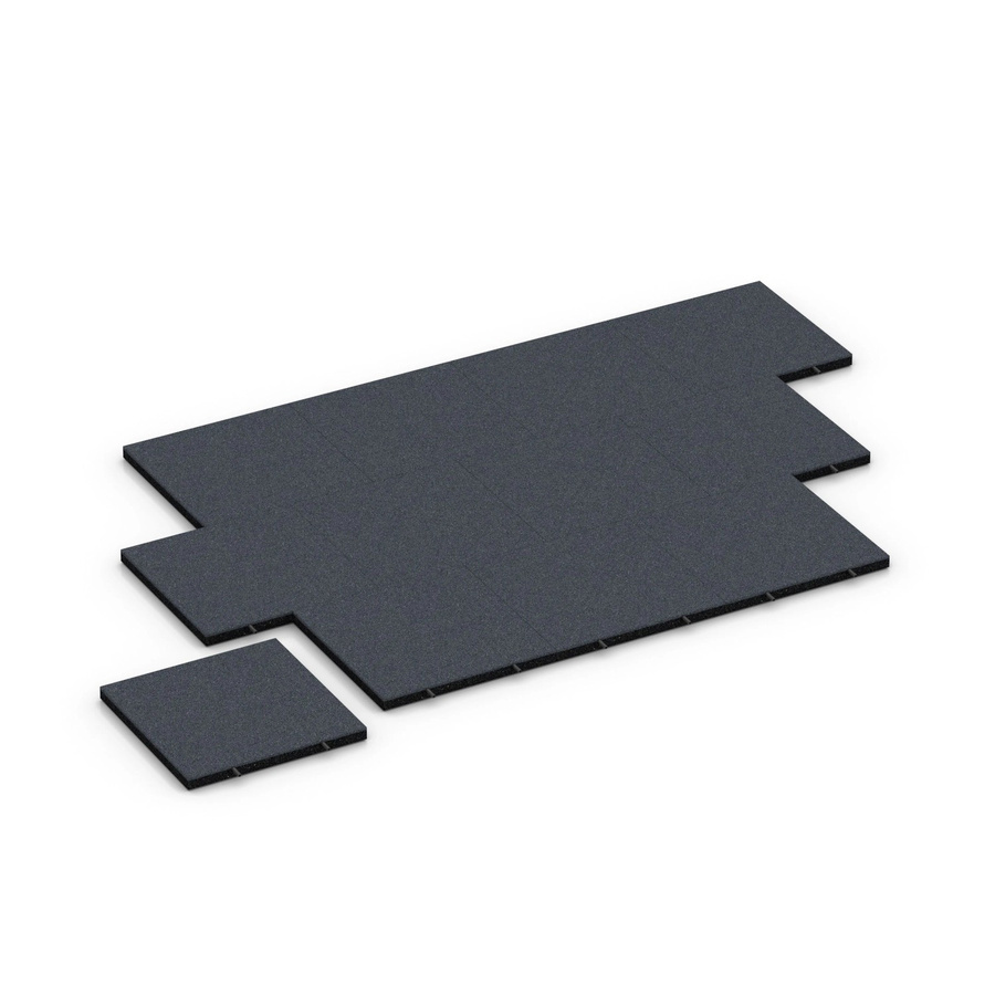 WARCO Fallschutzplatte aus Kunststoff in Schiefergrau, B/T/H: 50 x 50 x 4 cm - Bild 2