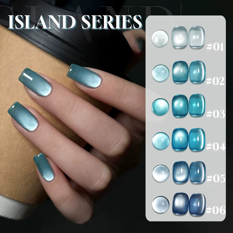 MIANEL Blue Island Gel-Nagellack, Blau, Schimmernd, 10 ml - Bild 3