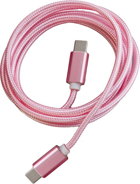PETER JÄCKEL FASHION 3,0 m Datenkabel Rose mit Typ-C und Lightning für Sync- und Ladefunktion - Bild 1