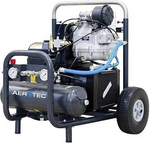 Aerotec Druckluft-Kompressor KPM 3,5 in Petrol und Schwarz mit 7l Behälter und 10 bar Druck - Bild 1