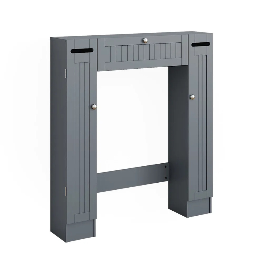 Vicco Toilettenschrank Bianco Grau mit 2 Toilettenpapierspendern, B/H: 89 x 99 cm - Bild 2
