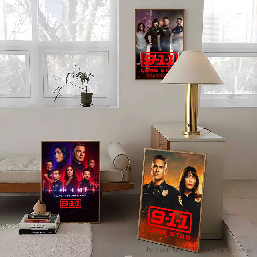 Moetch Poster-Aufkleber Motiv Hot TV Show 9-1-1, wasserfester Wandaufkleber für Wohnzimmer und Schlafzimmer, Mehrfarbig, B: 15,0 cm, H: 10,0 cm - Bild 4
