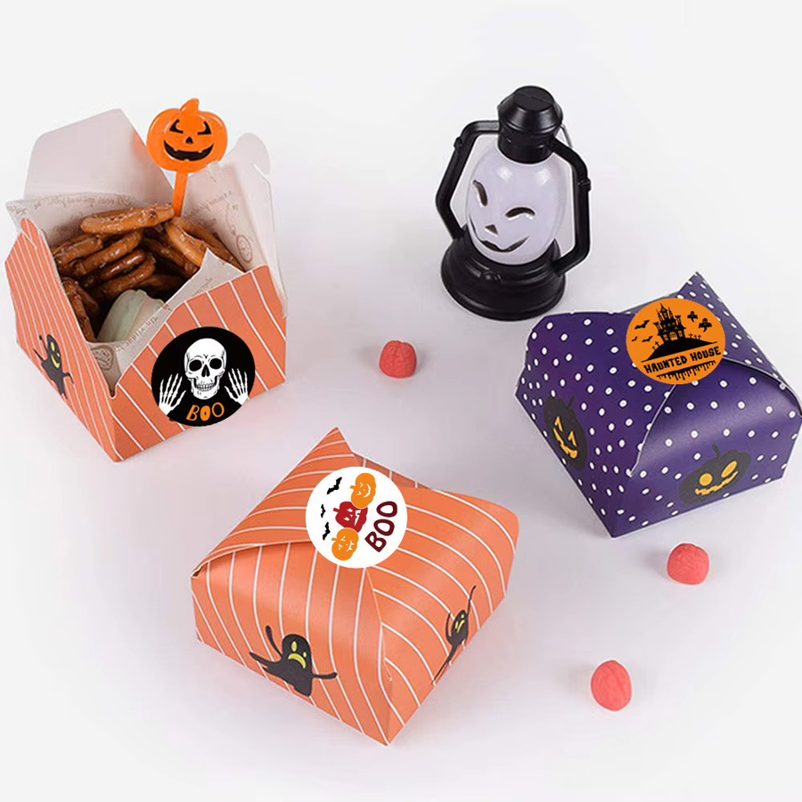 TYFYO Halloween Aufkleber Set mit Kürbis und Fledermaus, 500 Stück runde Papieraufkleber in Mehrfarben, Durchmesser: 2,5 cm, ideal für Kinder, Party und DIY-Dekoration - Bild 3