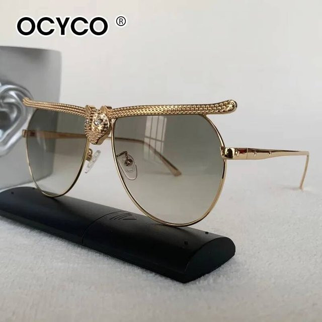 OCYCO Sonnenbrille, oval, Unisex, Metall, gold - Bild 1