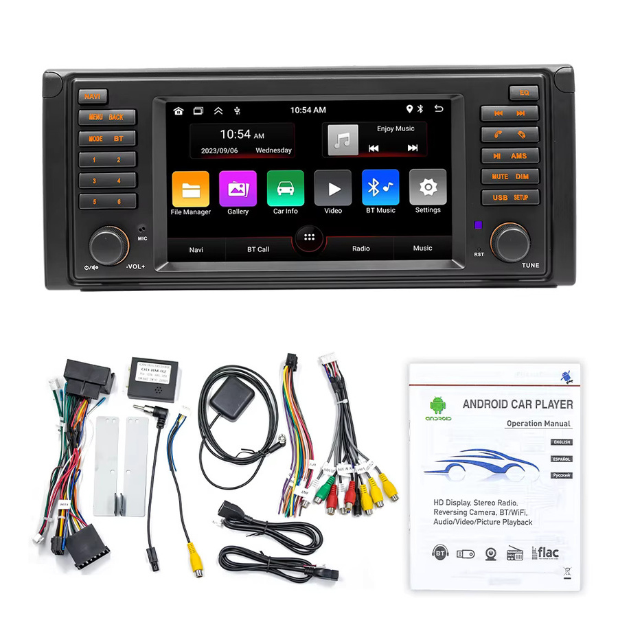 BQCC Auto Multimedia Player für BMW E53 mit GPS, WiFi, CarPlay, Bluetooth und Rückfahrkamera in Schwarz - Bild 4