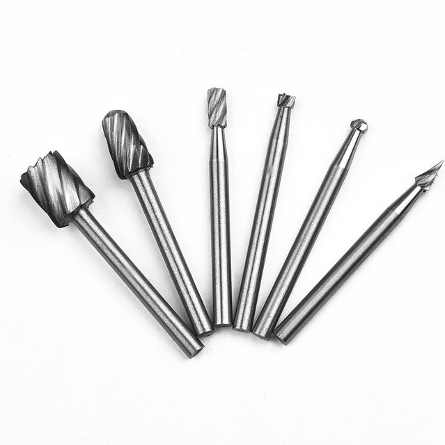 Dremel HSS Fräser Set aus Hartmetall für Metall und Marmor, 6-teilig, Silber - Bild 1
