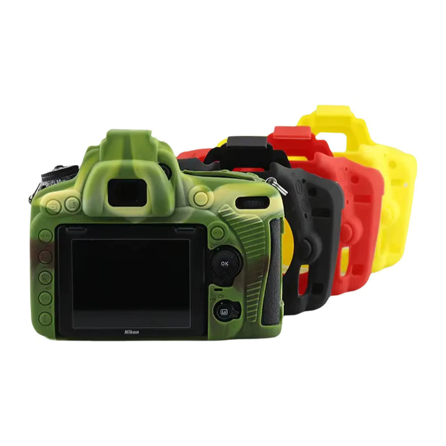 JAOUCAM Silikon-Kameratasche in Rot und Multicolour, stoßfeste Softshell-Schutzhülle für Nikon D5300 - Bild 3