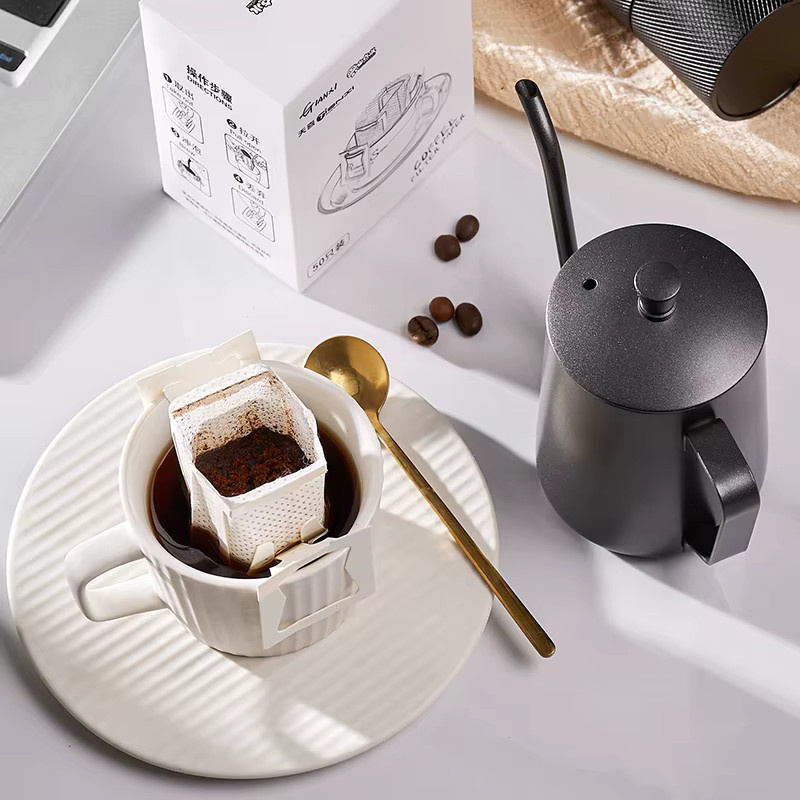 Gianxi Einweg Kaffee Filter aus Papier in Weiß für Espresso und unterwegs - Bild 4