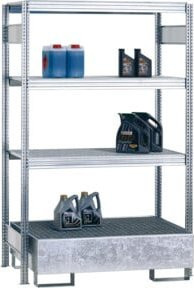 Regalwerk BERT Umweltregal Anbaufeld in Silber, H x B x T: 200 x 128,5 x 60 cm - Bild 1