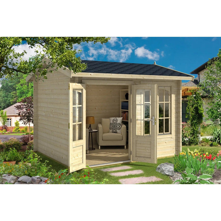 Gartenhaus Lasita Maja Alex naturbelassen braun B/H/T: 340 x 245,1 x 308,3 cm - Bild 2
