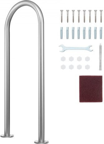 VEVOR Pool-Handlauf aus Aluminium mit Grundplatte für Innen- und Außenpools, Einstieghilfe für Schwimmbecken, Spas und Docks, B/T/H: 40 x 9 x 91,5 cm - Bild 1