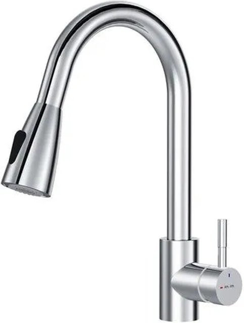 AM.PM Küchenarmatur X-Joy S Einhebelmischer mit ausziehbarem Brausekopf in Chrom - Bild 1