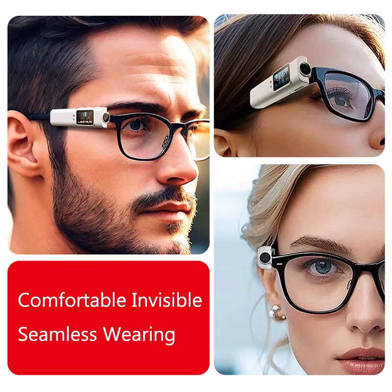 luxuglow Smart Glasses Camcorder mit 2,7K Auflösung, WiFi und 110 Grad Weitwinkelobjektiv in Weiß - Bild 2