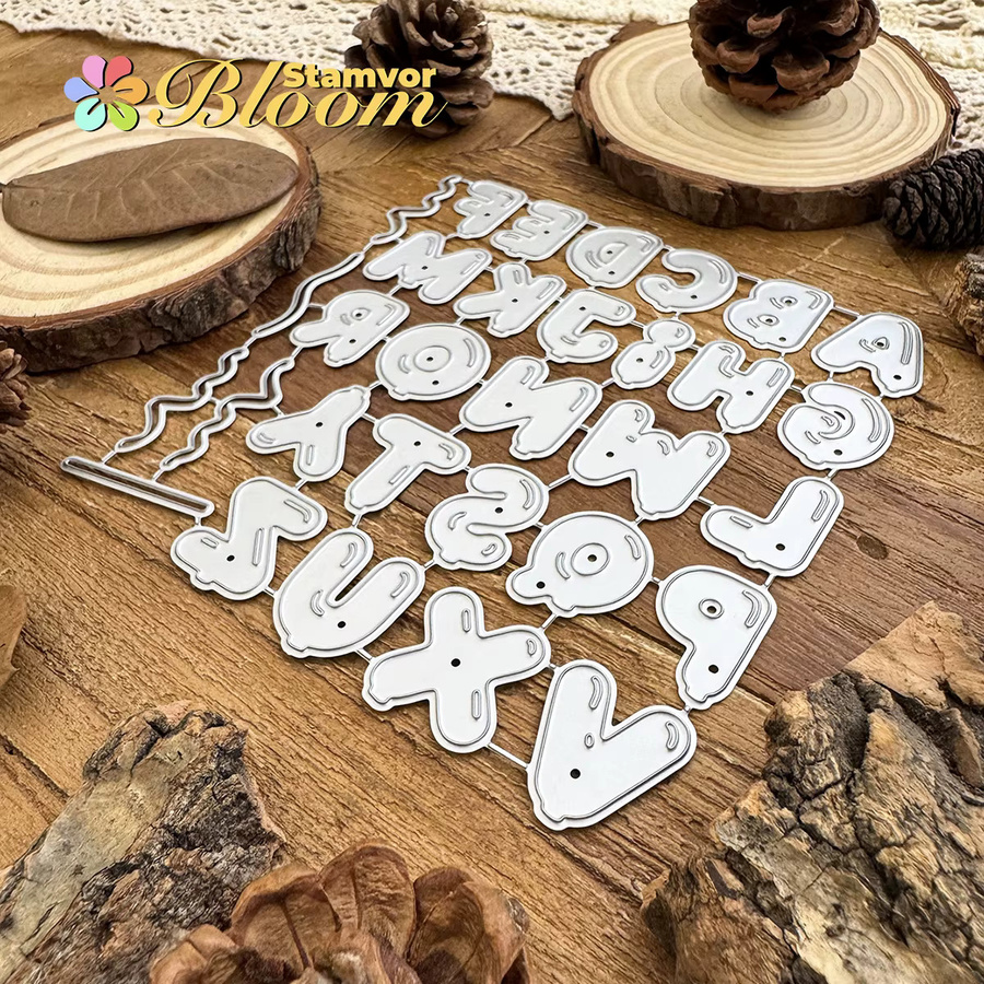 Metall Stanzformen Alphabete Luftballons für Scrapbooking und dekorative Prägung - Bild 3