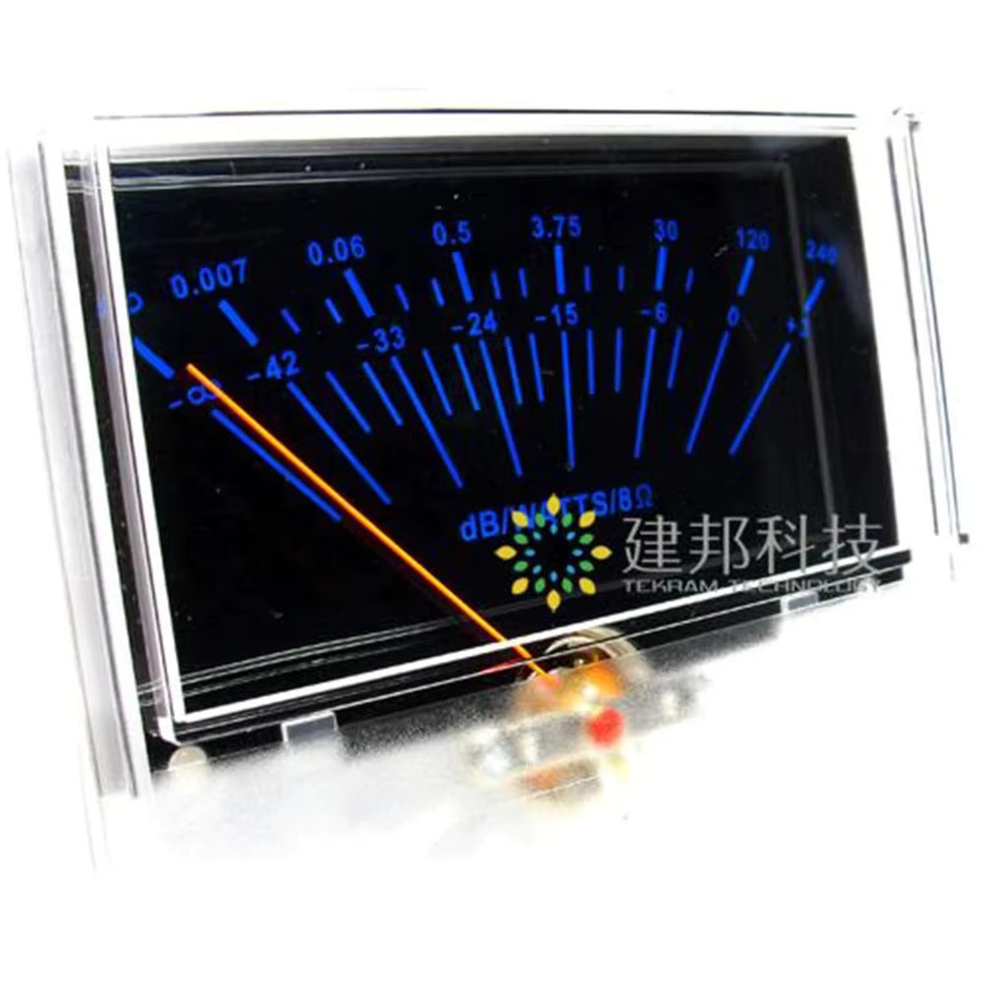 YJCO Set aus 2 Stück P-97 VU-Meter Audio-Lautstärkeregler mit Hintergrundbeleuchtung und 1 Stück TA7318P VU-Meter-Treiberplatine - Bild 3