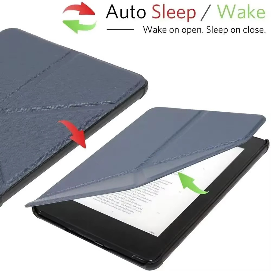 ZNOVAY Faltbare Standhülle für Kindle Paperwhite 2024, 12. Generation (SA568B) und Kindle Colorsoft, 7,0 Zoll, Schwarz - Bild 4