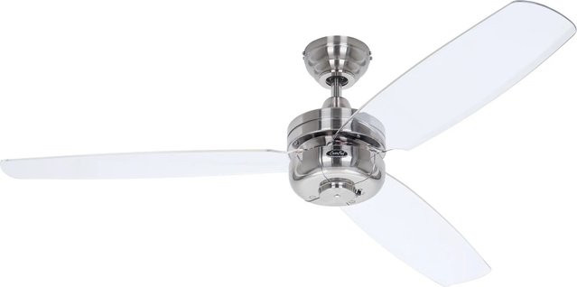 CASAFAN Deckenventilator Night Flight mit Fernbedienung, Farbe: Chrom Gebürstet/Transparent, Durchmesser: 132 cm - Bild 1