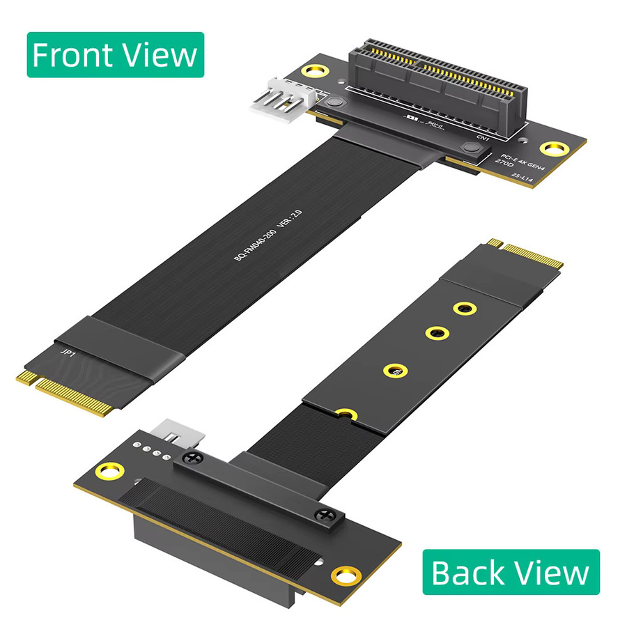 T.F.SKYWINDINTL M.2 Key M auf PCI-e 4.0 x4 NVMe Adapterkarte in Schwarz - Bild 2