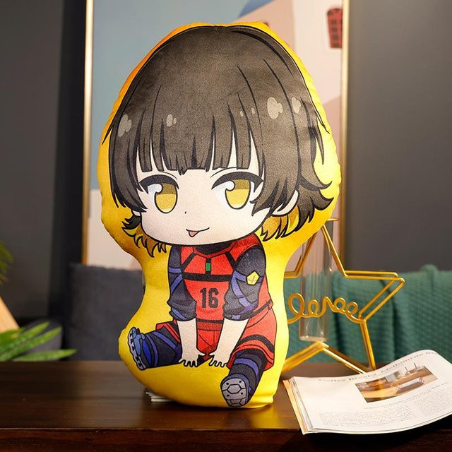 Blue Lock Anime Plüschtier Kissen Isagi Yoichi Nagi Rin Chigiri Reo, Plüschpuppen, Sitzend, 45cm, ab 14 Jahren - Bild 1