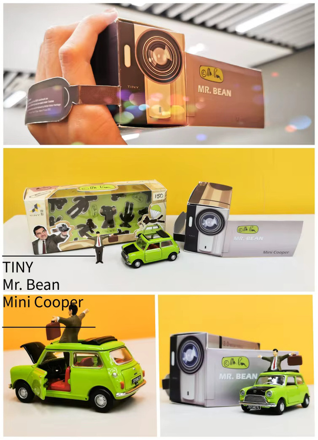 Guba Mr. Bean's Mini Cooper, Miniaturmodell, 1:50, Metall, Set - Bild 3