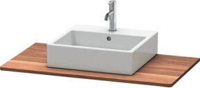 Duravit Massivholzkonsole XSquare in Amerik. Nussbaum mit einem Ausschnitt, Breite: 100 cm, Tiefe: 55 cm - Bild 1