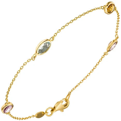 Colfem Armband 585 Gelbgold, Amethyst, Citrin, Unisex - Bild 1