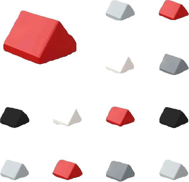 Alibricks Nachfüllpack mit 50 grauen 1x1 Bausteinen für Spielzeug-Ziegel-Sets - Bild 1