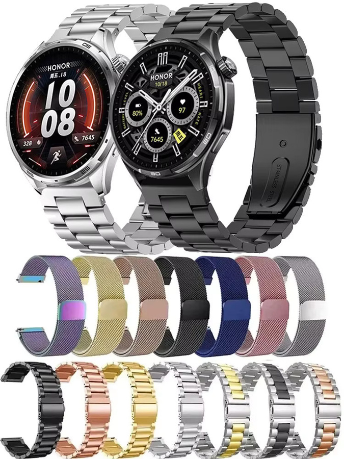 Uhrenarmband Edelstahl, Schwarz, Unisex - Bild 5
