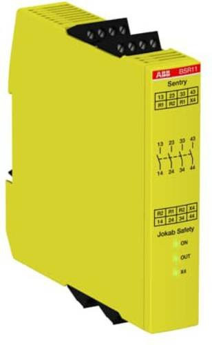 ABB Sicherheitsrelais Sentry BSR11 24VDC Gelb B/H/T: 22,5 x 120 x 120 mm - Bild 1